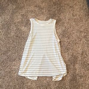 White tank top with a slit